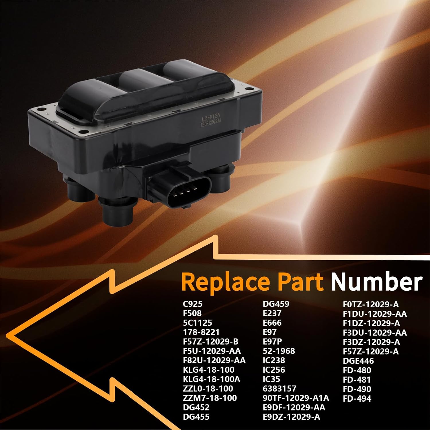 DG452 OEM Ignition Coil - Compatible with Mercury Ford Mazda E150 F150 Econoline Mustang Aerostar Explorer Mystique Ranger Sable B3000 B4000 Mountaineer - Replaces # FD480 DG452 C925