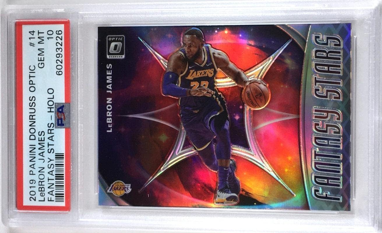 LeBron James 2019-20 Donruss Optic Fantasy Stars Holo #14 PSA 10 GEM MINT Lakers Basketball NBA