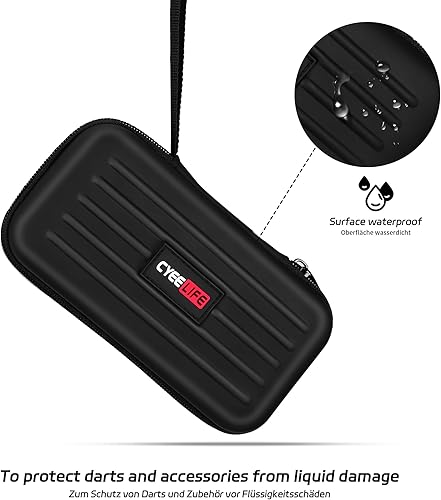 Miniatura 2 de CyeeLife Estuche de dardos, estuche de transporte de dardos para punta de acero o dardos de punta suave, tiene capacidad para 3 dardos y accesorios