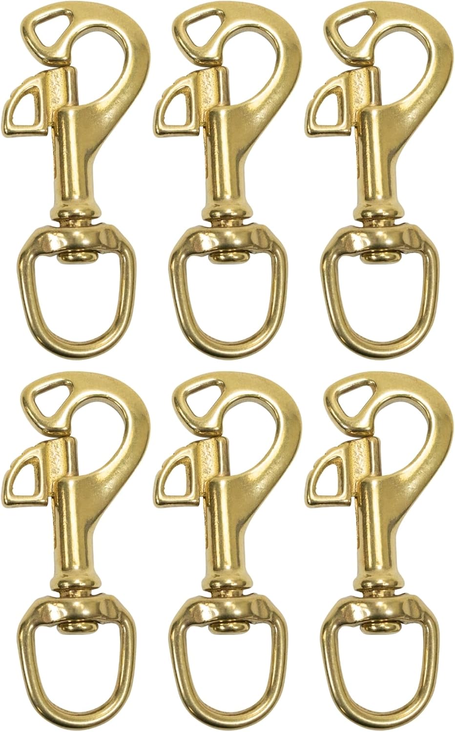 Scuba Choice Diving Butterfly Swivel 3.25" Brass Bolt Snap, Heavy Duty Marine Scuba Accessory Gear Hook Durable Solid Brass Dive Gear Clip