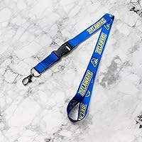 Vista 2 de Desert Cactus Llavero de la Universidad de Delaware con cordón para llaves de automóvil, hebilla desmontable (azul), Multi colorido