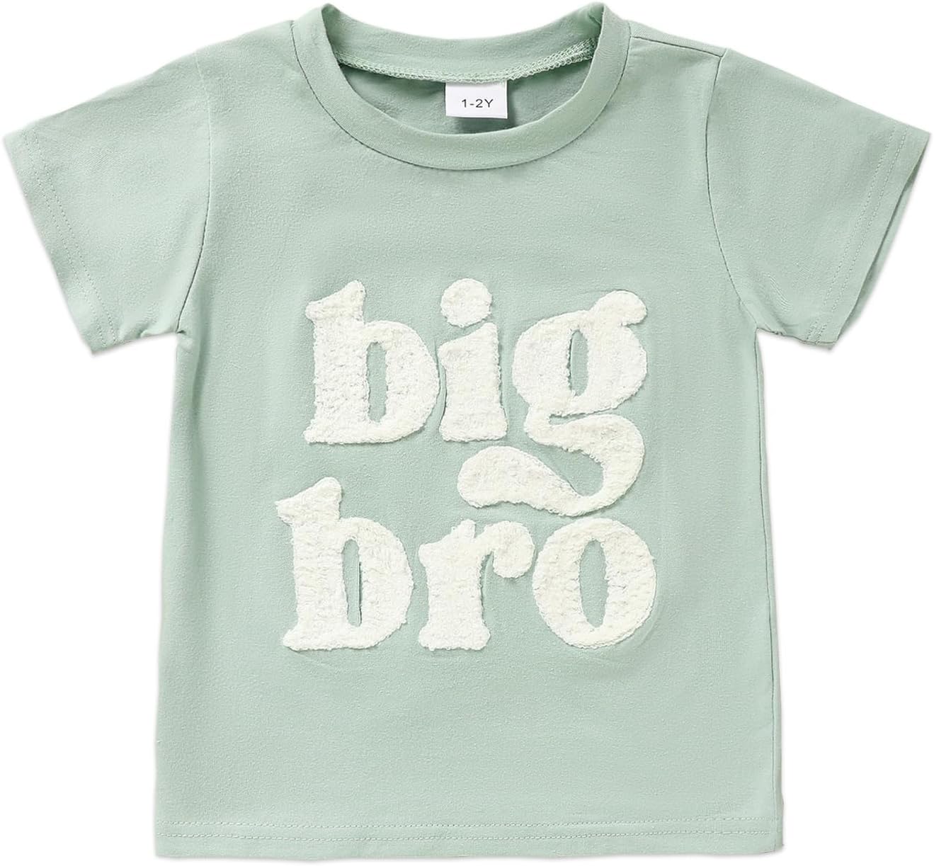 TITKKOPBaby Boy Clothes Big Brother T Shirt Toddler Boy Summer Cotton Short Sleeve Tops for 1-5T Baby Boy Outfits
