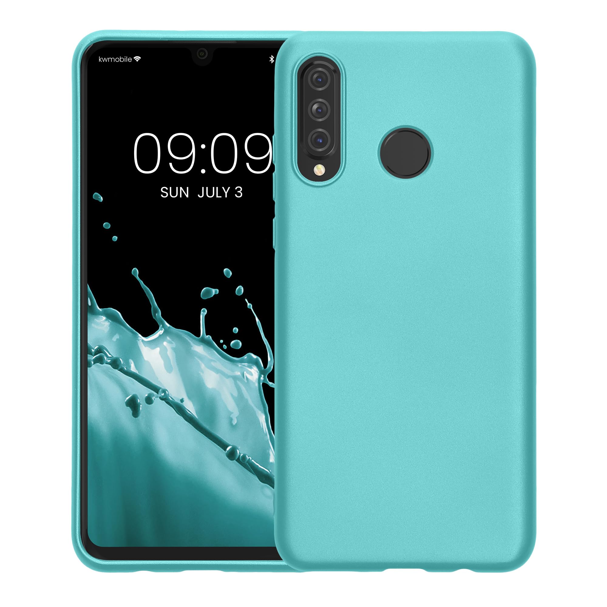 Custodia Huawei P30 Lite Effetto Metallizzato Menta - Silicone TPU