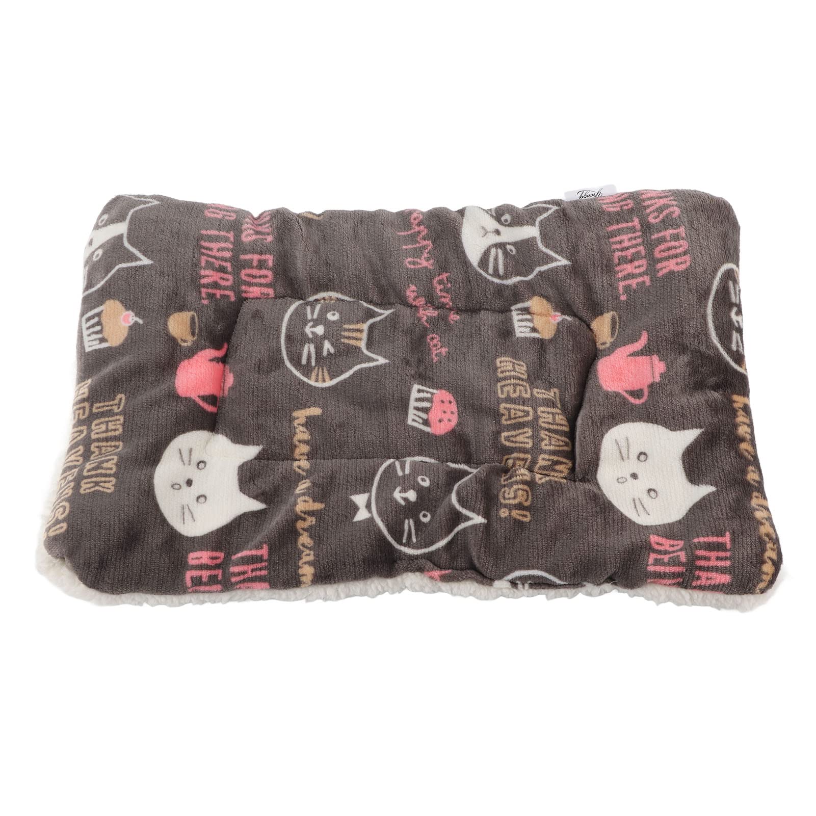 Fawfose Pet Flannel Lambswool Blanket Soft Warm Dog Furniture Cover for Snuggling Puppy Cat, Machine Washable for Small Medium Large Dogs, Multi Purpose for Sofa Car Kennel, Pink Gray, 1 Pack (S