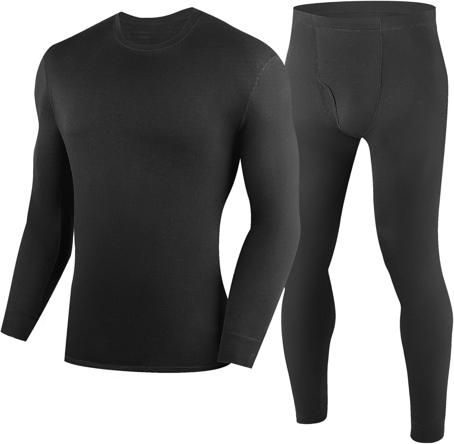 YESWEL 100% Merino Wool Base Layer Mens, Soft Thermals Underwear, Top and Bottom Set,Warm Long Johns Sets for Winter (S-2XL)
