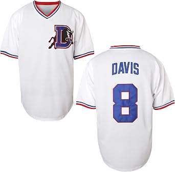 Bull Durham Baseball Jerseys Crash Davis 8 Ebby Calvin Nuke LaLoosh 37 Movie Baseball Shirt for Men White S-3XL