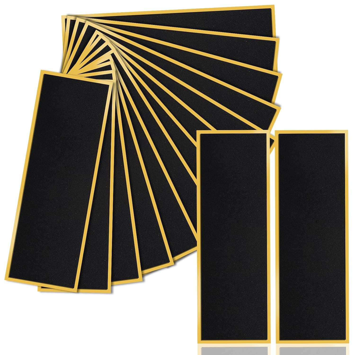 15Pcs Fingerboard Foam Grip Tape,Finger Skateboard Grip Tape,Black