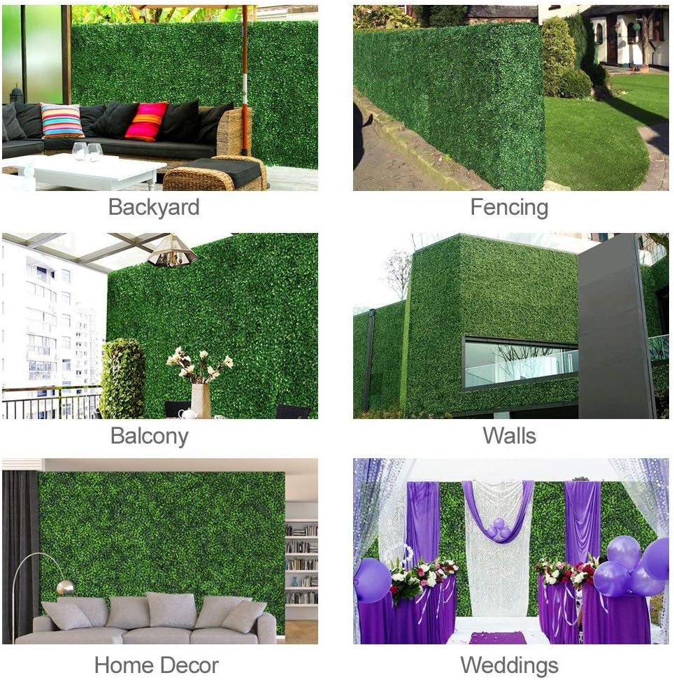 Black Friday - 80% OFF · Petgrow · Artificial Boxwood Panels Topiary Hedge Plant, Privacy Artificial Hedge Screen Suitable for Outdoor, Indoor, Garden, Fence, Backyard and Christmas Decor (12PCES)