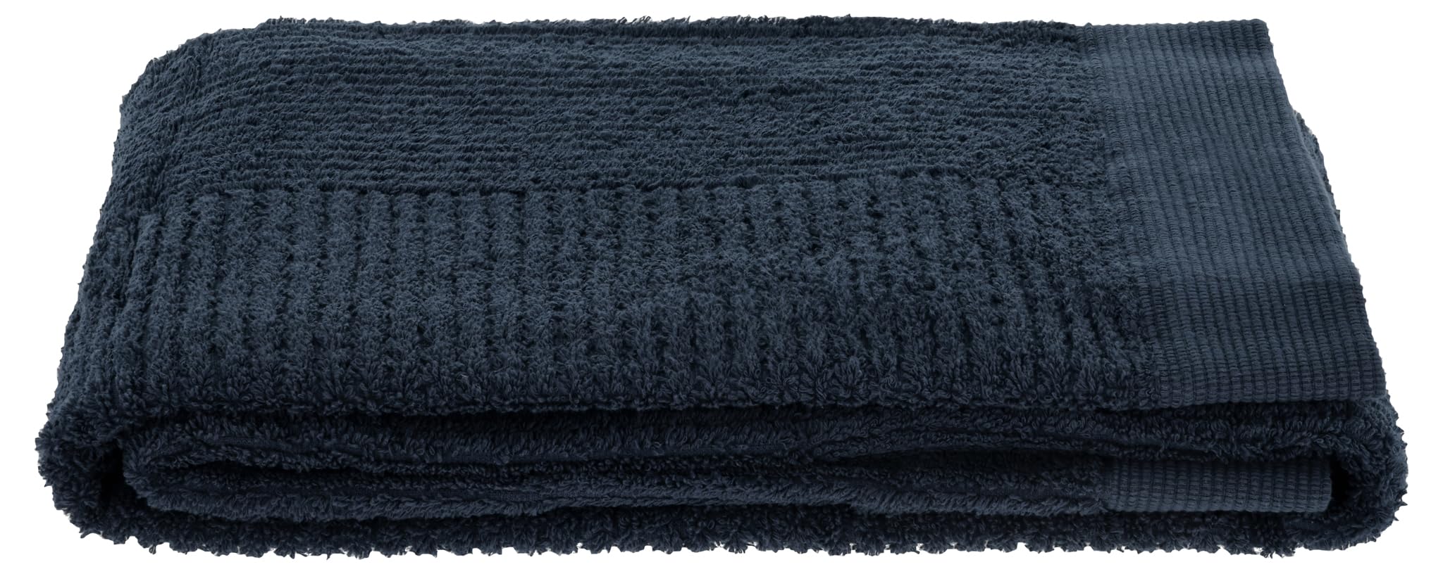 Serviette de bain Zone Denmark 70x140 cm bleu foncé en coton doux