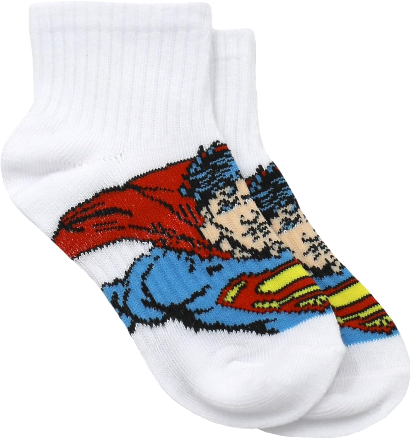 DC Comics Superman Socks for Boys, 8 Pair Super Hero Socks for Boys, Athletic Ankle Socks for Kids, Toddler/Little Kid