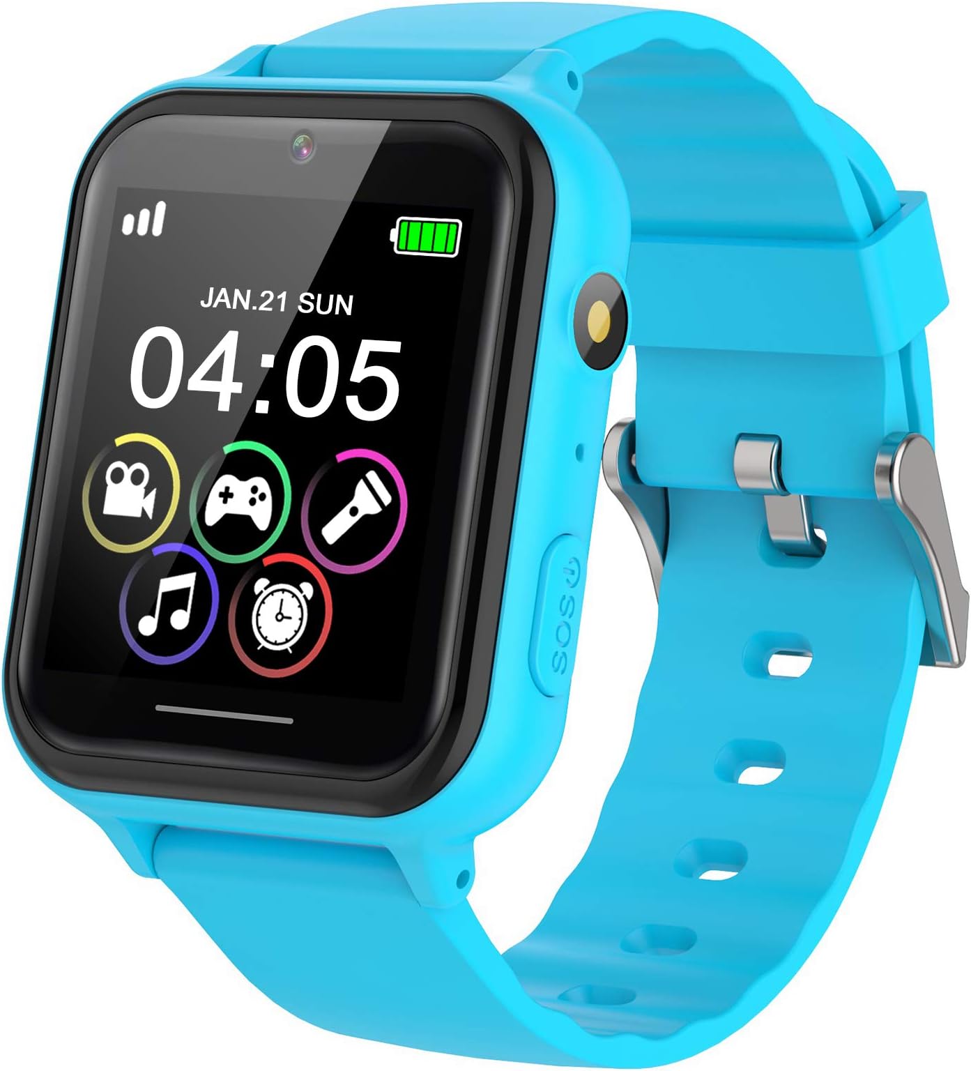 Montre Intelligente Enfant Étanche GPS LBS – Traqueur Anti-Perte, SOS, Appel Bidirectionnel, Caméra – Idéale 5-12 Ans – Noir