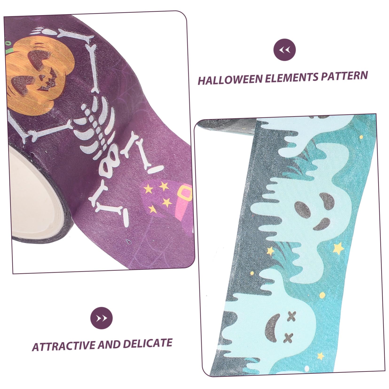 SHINEOFI 5 Series Cinta Festiva Víspera De Todos Decoración De Halloween Embalaje Cinta Con Tema De Halloween Cinta Washi Para Álbumes De Recortes 14 Rollos*5