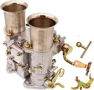 45 DCOE 2 Barrel Carburetor for 45 DCOE Weber 45mm Side Draft Twin Choke Carb Fits for Datsun 240/260/280Z MGB Toyota MG Midgets Replace#19600.060 with Gaskets T Fuel inlet Throttle arms