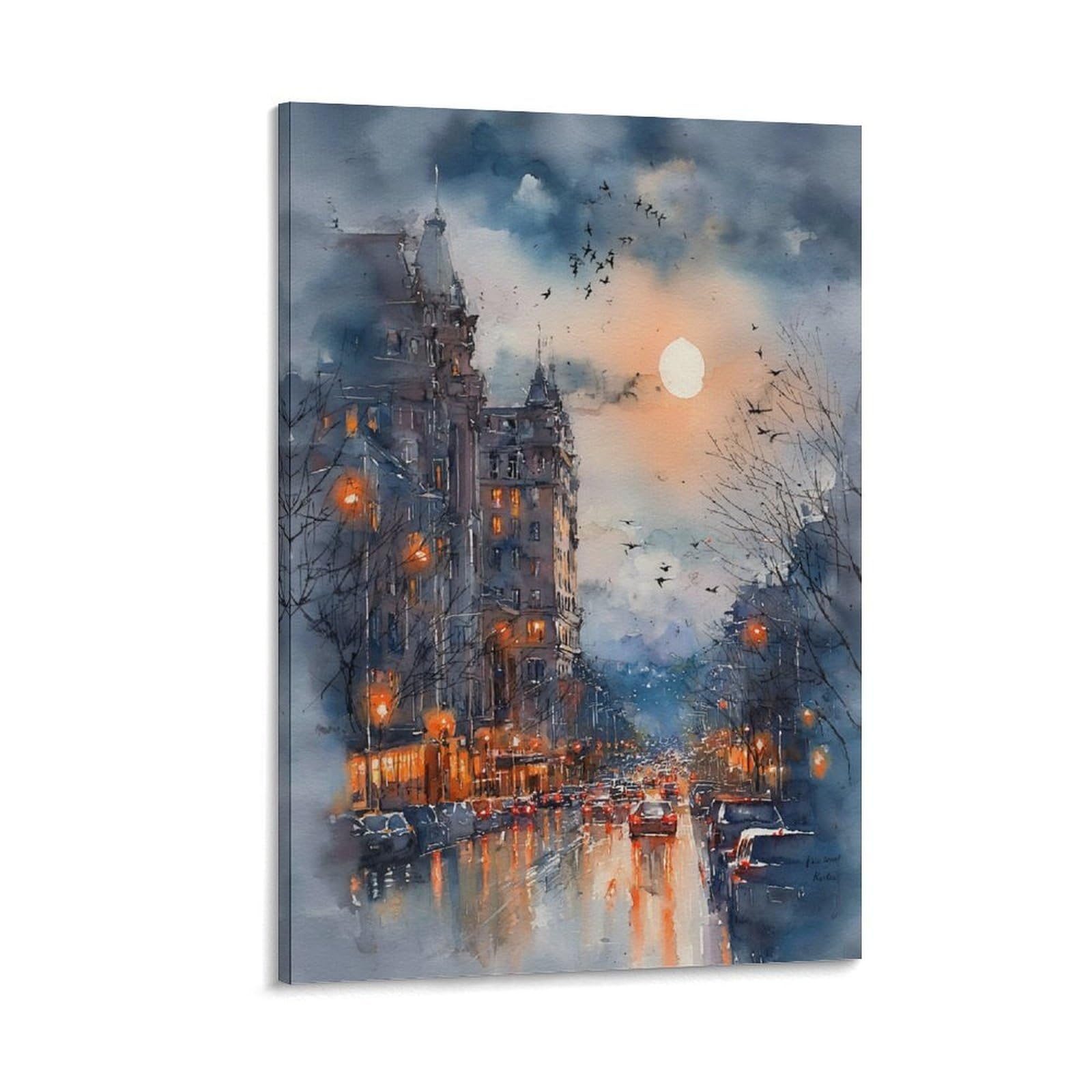 XWYMXZ Portland City 24x36inch(60x90cm) Vintage Travel Poster Watercolor Canvas Art