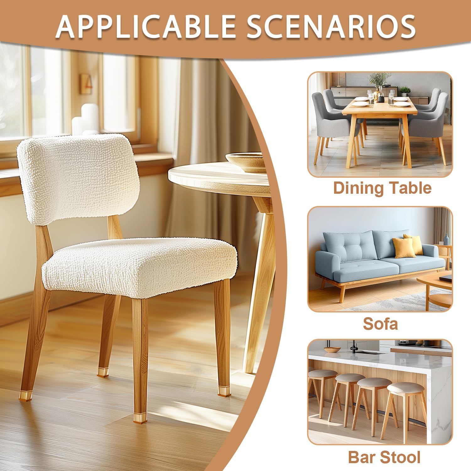 28Pcs Chair Leg Floor Protectors Rectangle for Hardwood Floors Silicone Caps Covers Felt Furniture Pads Clear Chair Sliders, Protect The Floor from Scratches(Fit:L 1.12-1.5,W 0.75-1)