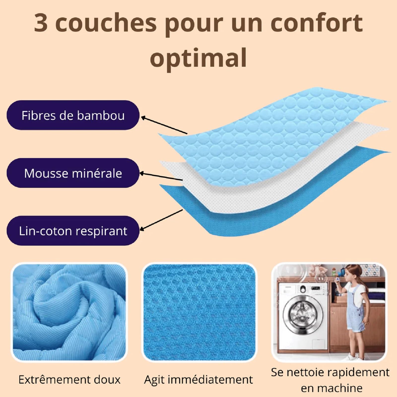 Tapis Refroidissant pour Chien Confortable, FreshPad – Tapis Rafraîchissant pour Chien et Chat, Coussin Fraîcheur Portable pour Été (Bleu, XXL (100x150 cm))