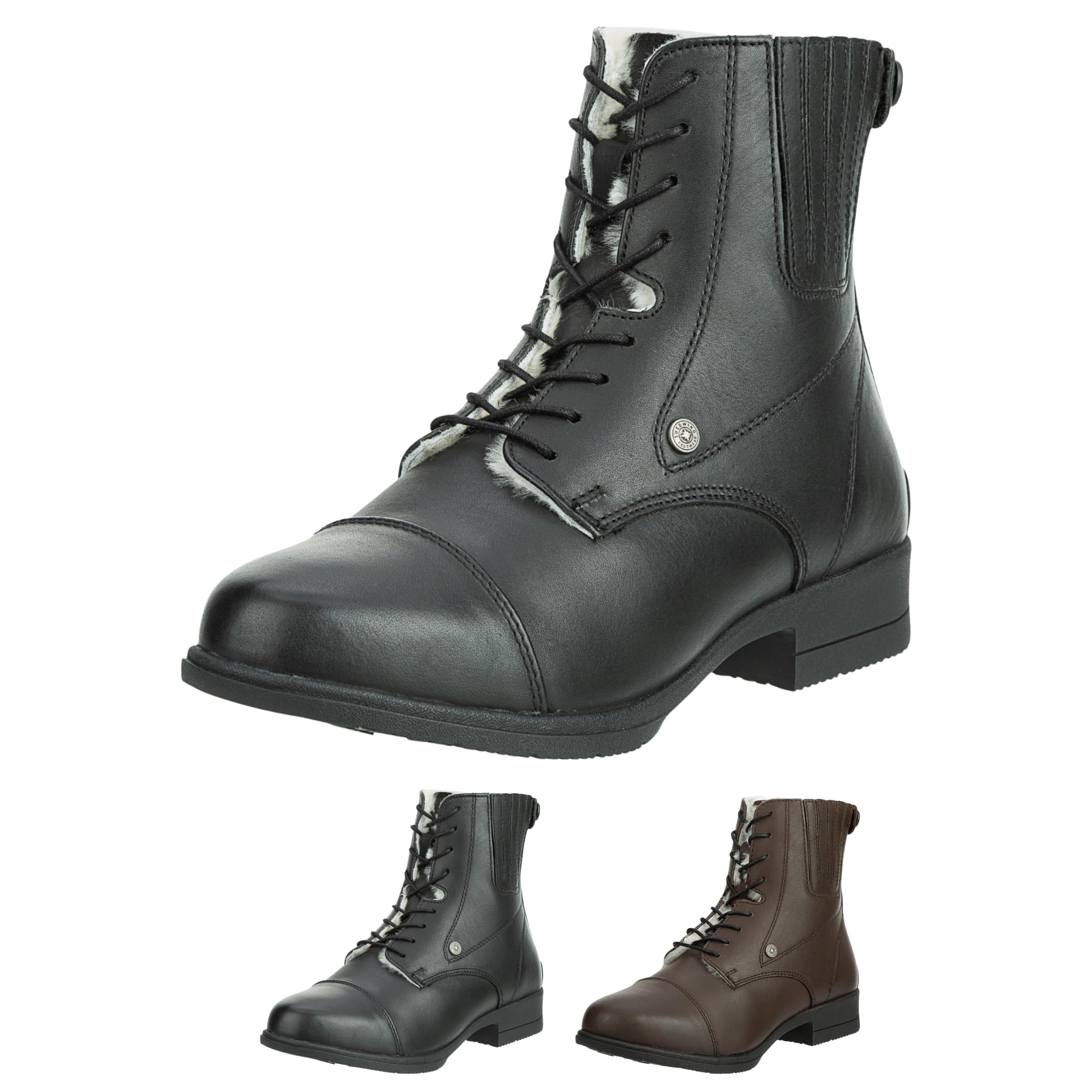 SUEDWIND© Stiefelette »ICELOCK MERINO BZ LACE« mit Reißverschluss | Winter Boots | Echt-Leder | Reitschuh mit MERINO | Icelock© Sohle | Wasserabweisend | Tolle Passform | Gr. 37-43 | Schwarz, Braun