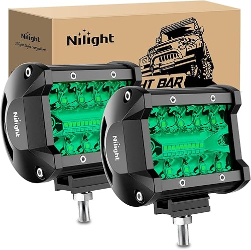 Miniatura 13 de Nilight - 2 luces LED de triple fila de 4 pulgadas, 60W y 6000LM y haz amplio combinado, barra de luz con soporte de montaje tipo pilar-A y kit