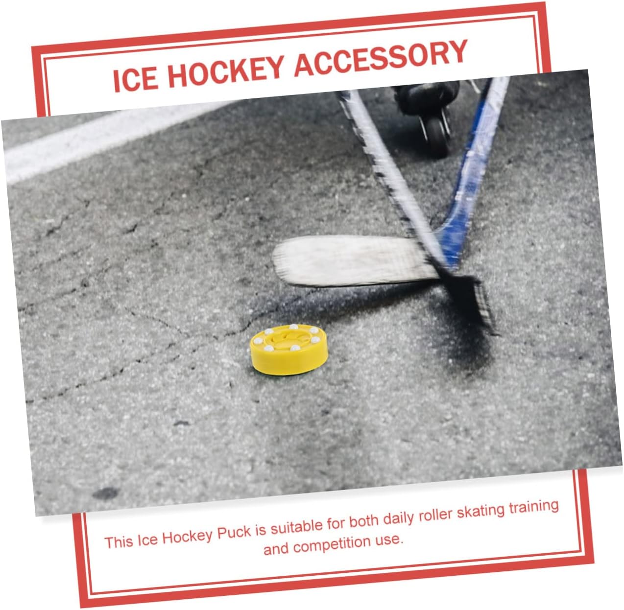 4pcs Plastic Ice Hockey Pucks for Indoor Training Low-Friction Design for Enhanced Performance Smooth for Boys and Girls and Beginners
