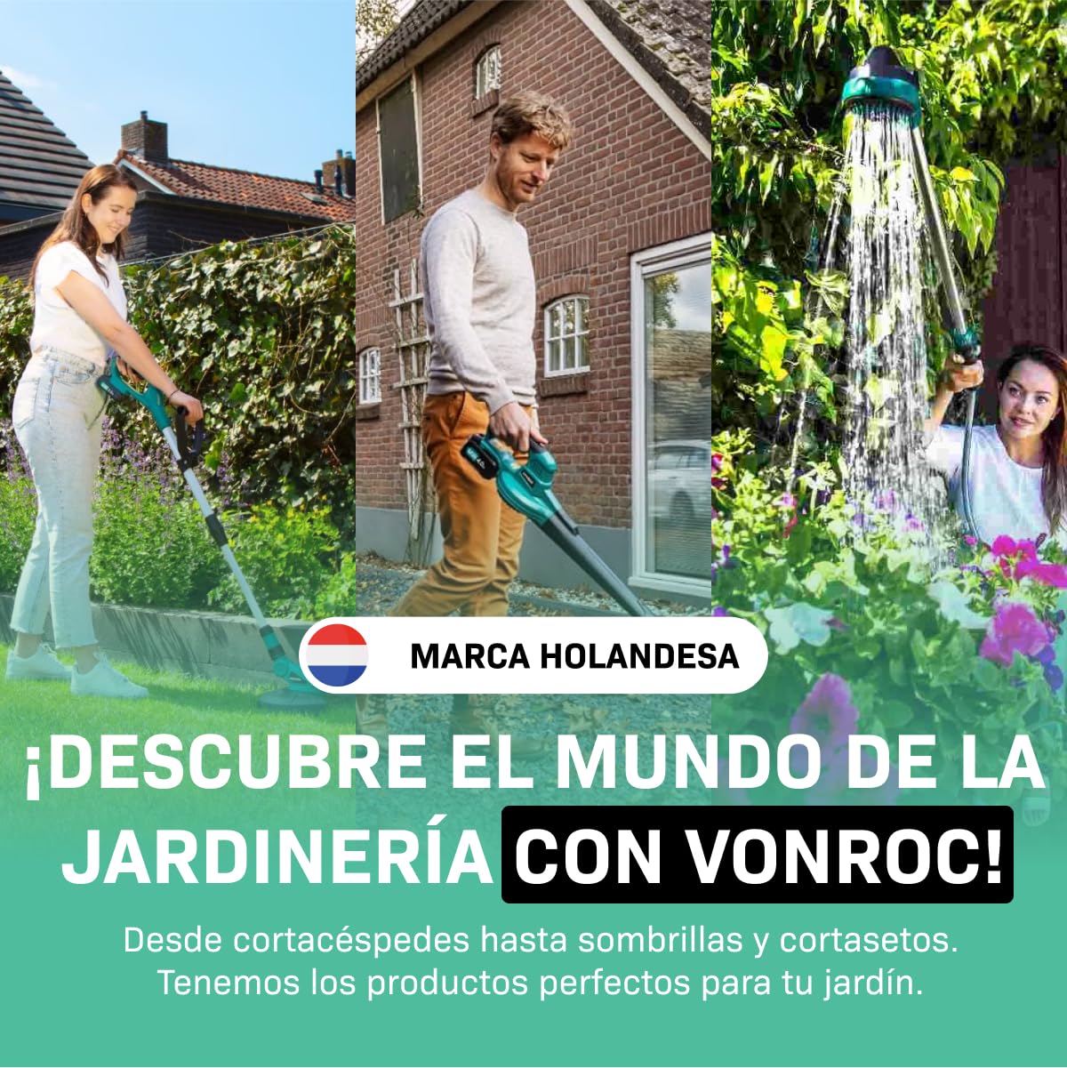 VONROC Bomba sumergible - Bomba para agua sucia - Bomba de agua - 750W - 14000 l/h - Para agua sucia y limpia- Con flotador integrado