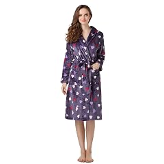 Richie House Womens Plush Soft Warm Bathrobe Robe Size S-XL