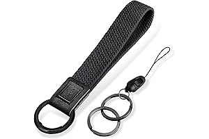Chic Black Stretchy Wrist Lanyard for Men and Women: Versatile Keychain Wristlet...
