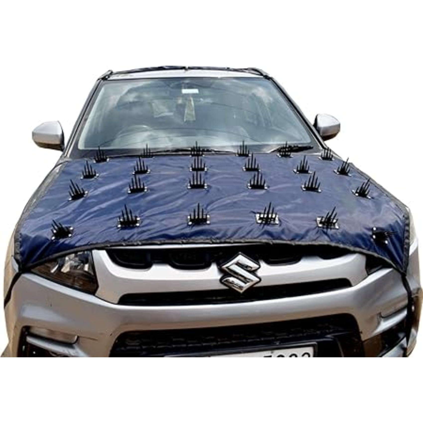 PulGos Plastic Car Roof/Bonnet Protection Cover (Spikes) – Universal Fit, Single Pcs, Black, Durable & Stylish, Shields Against Dirt & Damage, Perfect for Outdoor Protection & Car Care