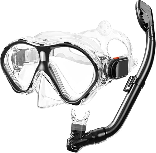 Gintenco Juego de esnórquel para niños, máscara de buceo para niños como gafas de natación unisex para niños, máscara de buceo antivaho y juego
