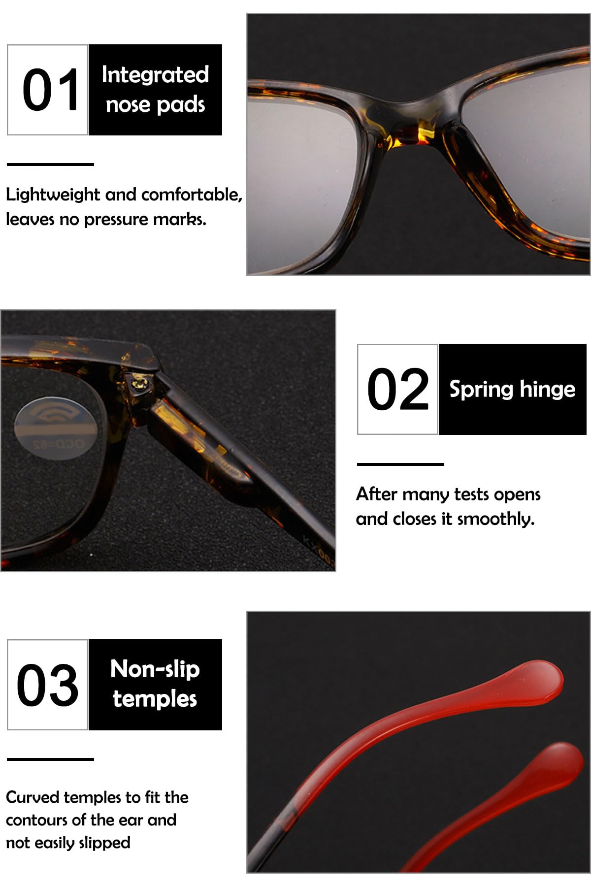 KOOSUFA Gleitsichtbrille Progressive Multifokus Lesebrille Damen Herren Anti-Blaulicht Federscharnier TR90 Rahmen Retro Lesehilfe Arbeitsplatzbrille 1,0 1,5 2,0 2,5 3,0 3,5