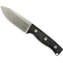 White River Ursus Cub Black Burlap Micarta Handle
