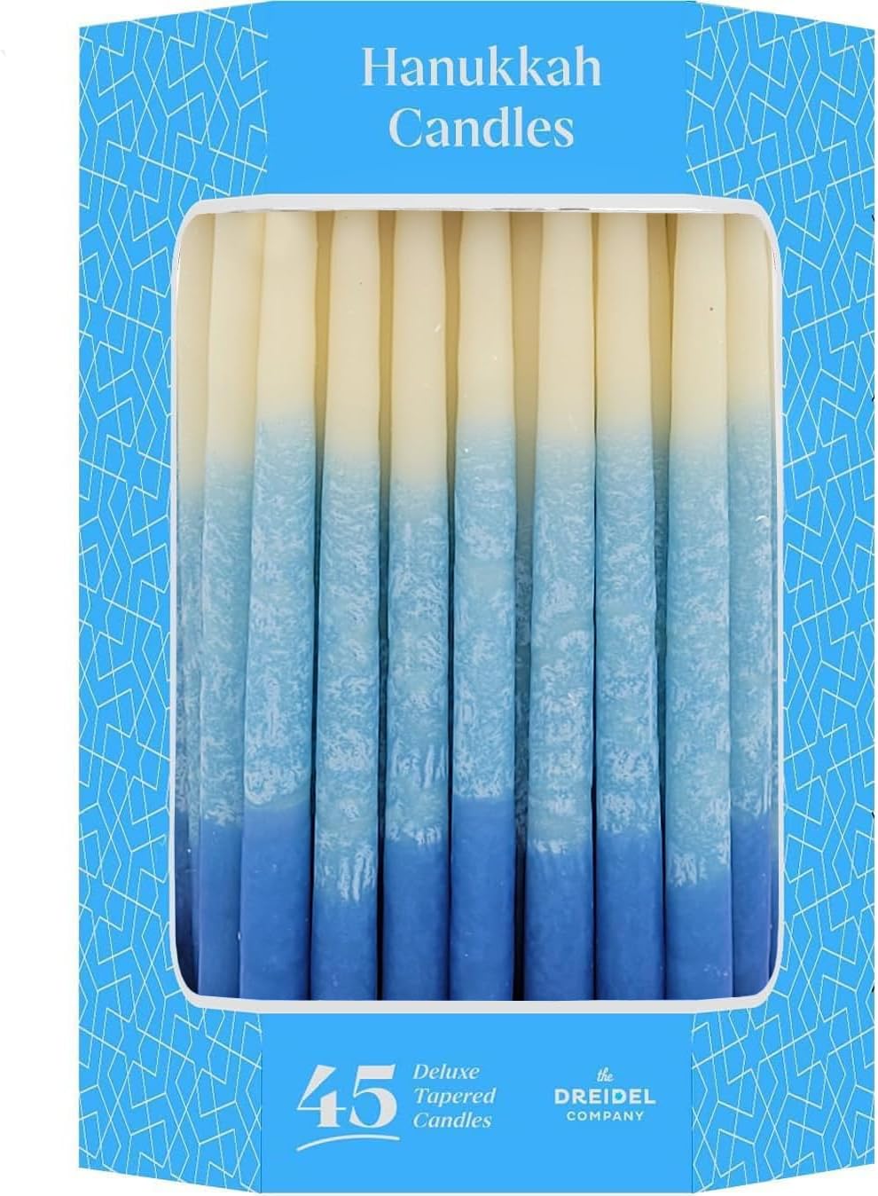 Dripless Deluxe Tapered Hanukkah Candles, 10-Pack