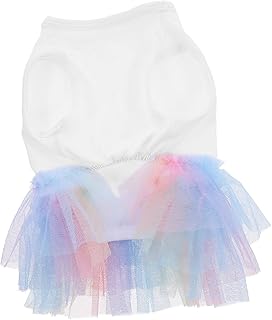 Balacoo Colorful Dress Summer Dog Clothes Girl Dog Clothes Summer Dress Girl Skirt Dress for Girl Girls Clothes Summer Clothing Puppy Clothes Dog Dress Prop Pet Supplies Milk Silk The Dog