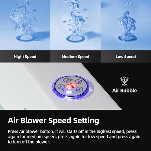 Miniatura 6 de WOODBRIDGE BJ400 BJ400 - Bañera con chorro de agua y burbujas de aire independiente con panel de control LED