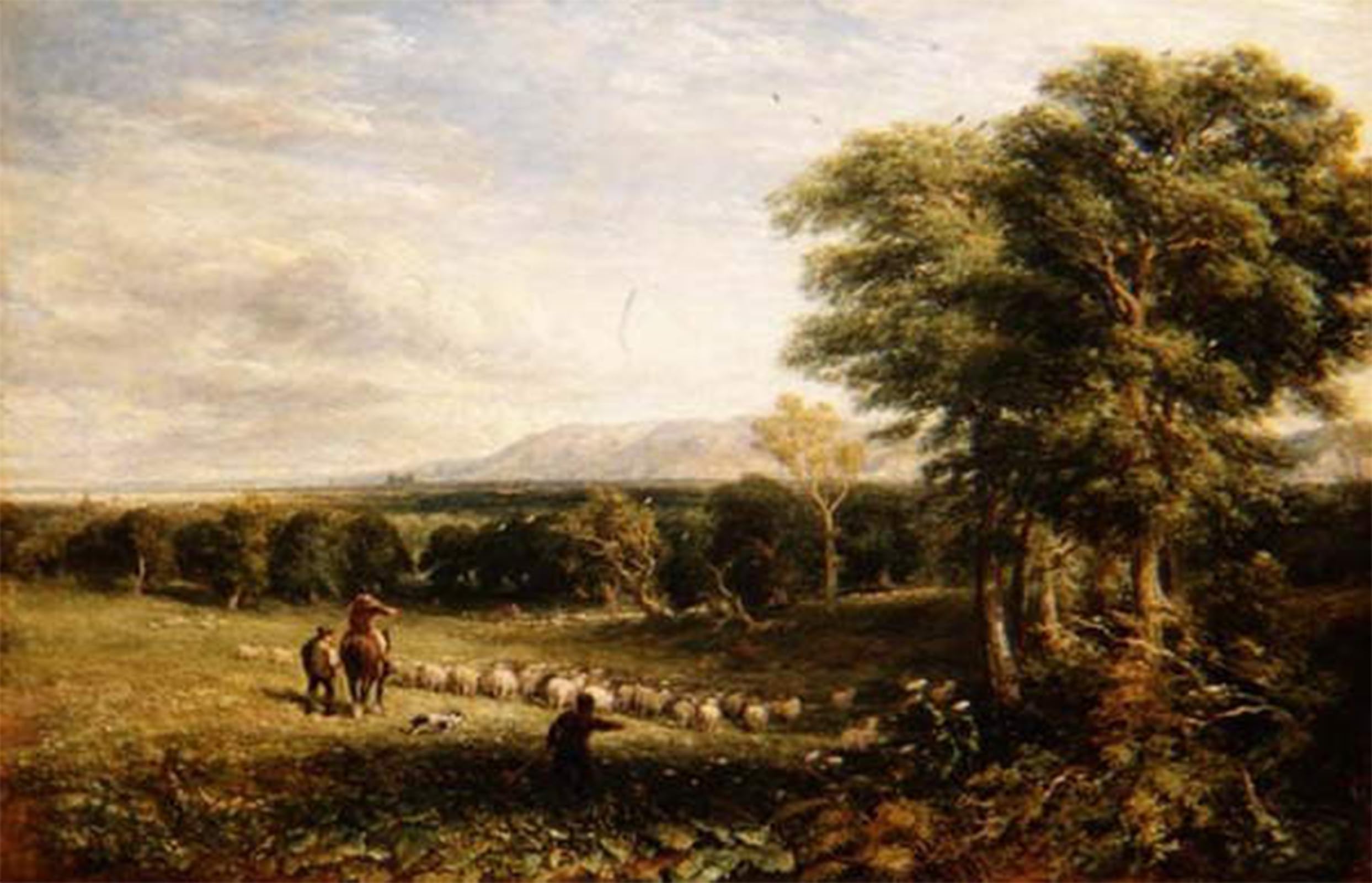 Artxlxxbn No Frame Famous Print Painting Colorful Art Print The Vale Of Clwyd By David Cox Canvas Art Decorations For Home Decor 60X90cm