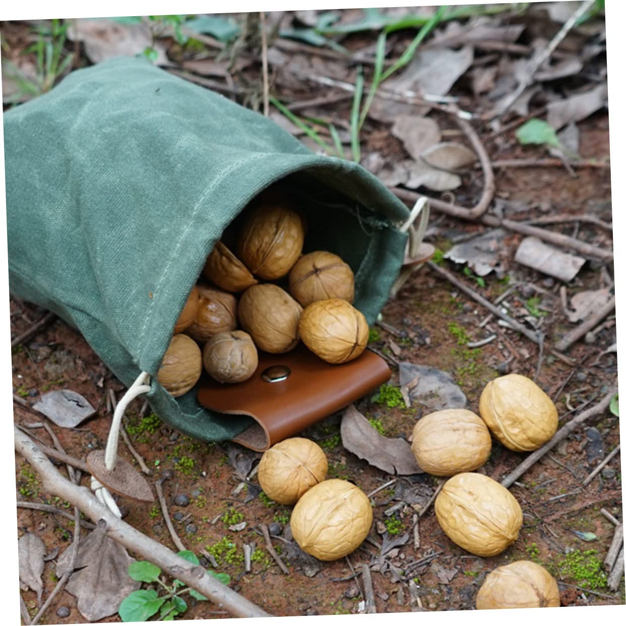 BESPORTBLE 2piezas Bolsa De Herramientas De Cintura De Lona Bolsa De Recolección para Camping y Jardinería Organizador De Herramientas Portátil Cuerda