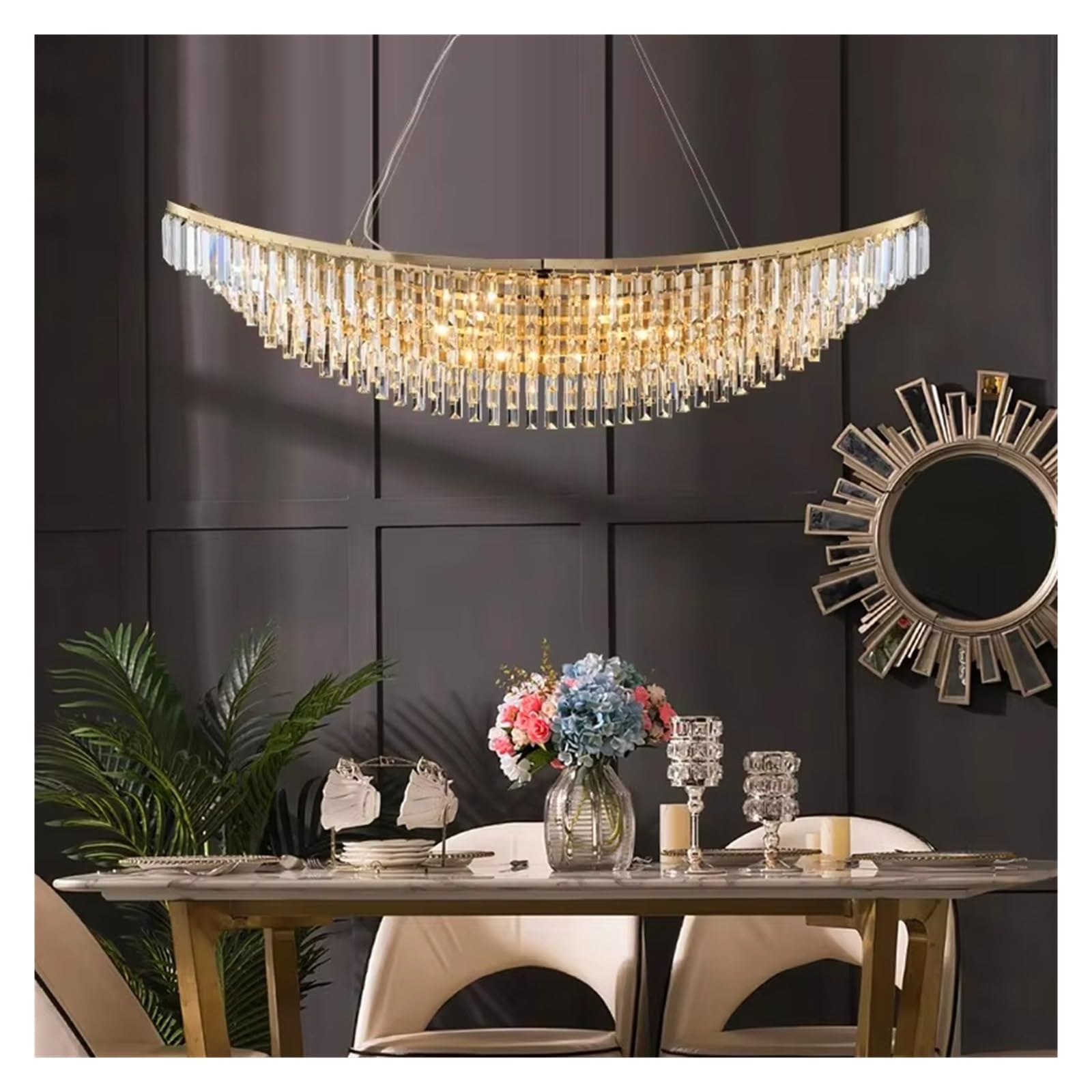 HELCEKOU Home Decorationpendant Lights, Luxury Crystal Living Room Chandelier, Dining Pendant Lamp, Ceiling Light, Indoor Lighting
