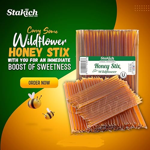 Miniatura 4 de Stakich Stix de Miel de Flor Silvestre (100 Stix)
