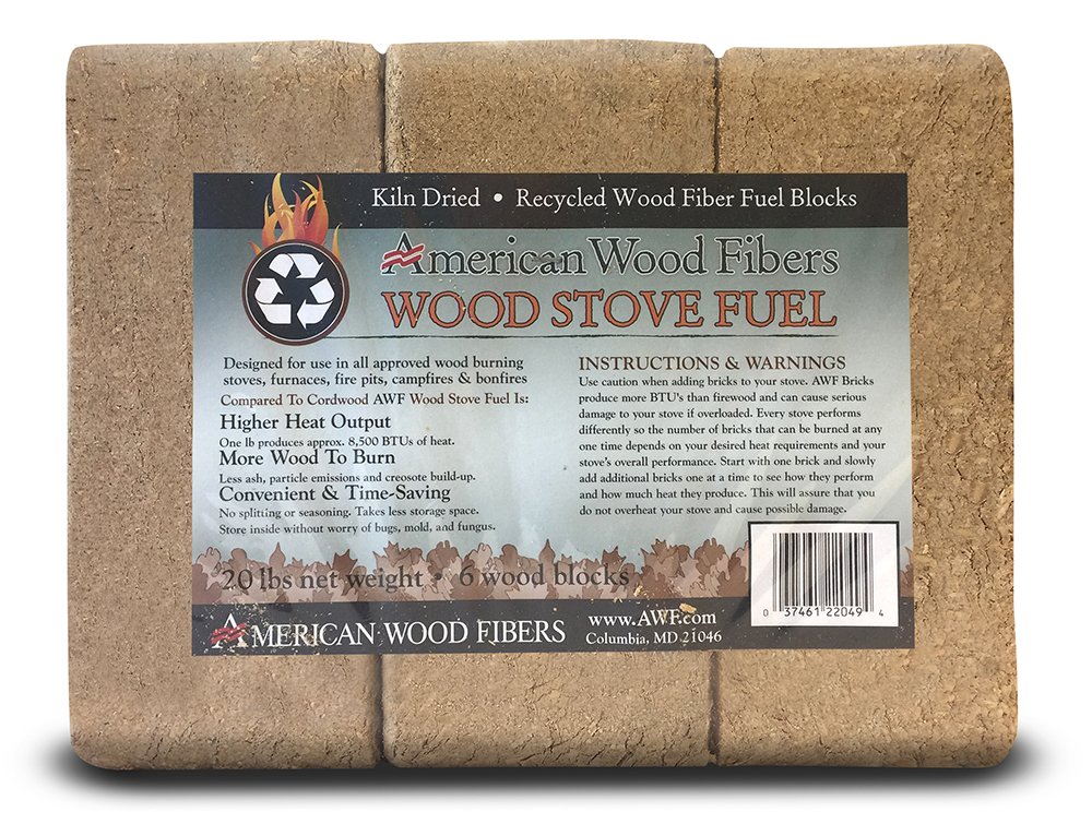 Buy Kiln Dried Recycled Wood Fiber Fuel Blocks, 20 lb Wood Stove Fuel