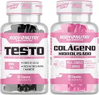Kit Vitaminas e Minerais Feminy Pote 60 Capsulas com Boro Magnésio Zinco Niacina Cálcio Vitamina B12 e B6 + Colágeno Hidrolizado Feminino 60 Caps Enriquecido Vitamin C e E Fortalece Pele Cabelo Unhas