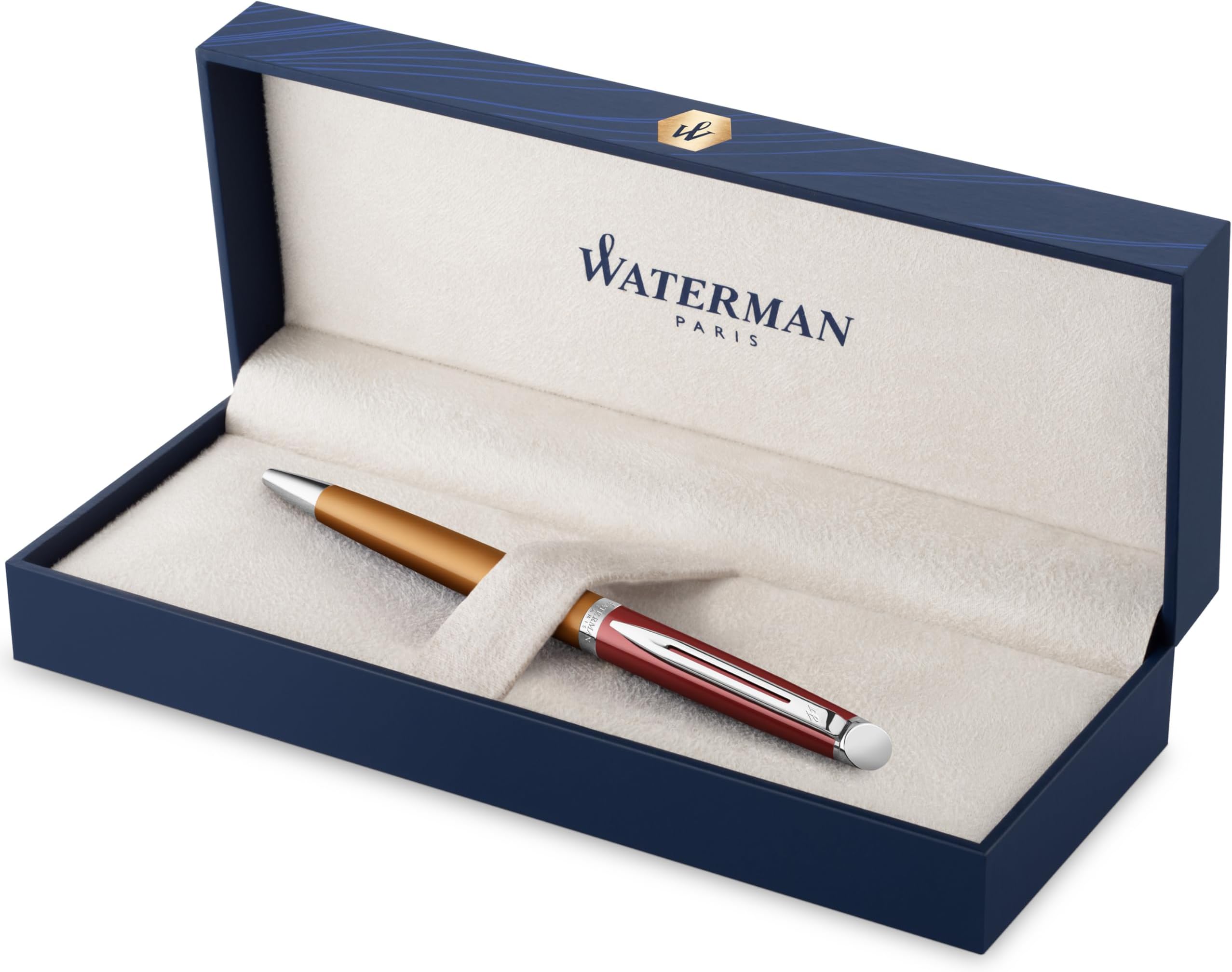 Waterman Ballpoint Pen, Hemisphere French Riviera Collection, Promenade Vermillon, Medium Point
