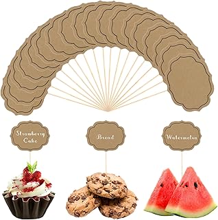 50 Pieces Cheese Markers for Charcuterie Board Buffet Labels Food Tags Blank Toothpick Flags Food Labels Food Signs Picks Cupcake Toppers Picks Accessories for Appetizers Party Decoration Supplies