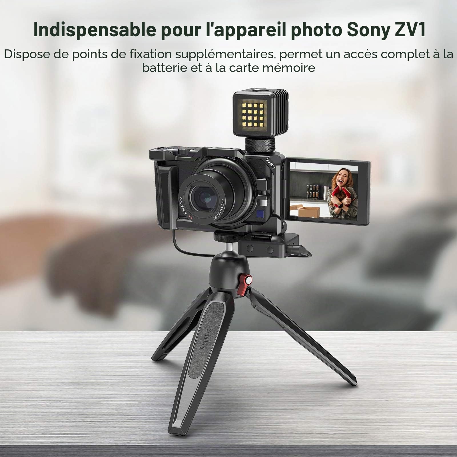 SMALLRIG Cage pour Sony ZV-1F, ZV1, ZV-1 II avec Cold Shoe Intégré - 2938