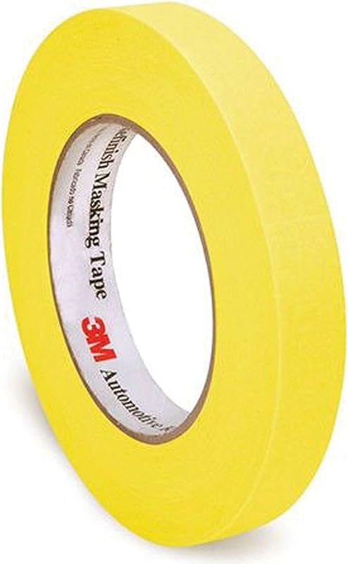 Fita crepe automotiva para mascaramento 3M 06652 amarela – 18 mm x 55 m