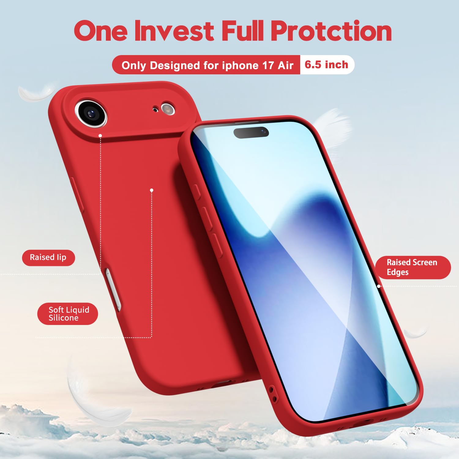 oakxco for iPhone 16 Pro Max Case Liquid Silicone, Soft Rubber Gel Elegant Aesthetic Basic Simple Cover, Cute Thin Slim TPU Matte Solid Color Plain Smooth Case for Women Girl, Light Pink — view 1535