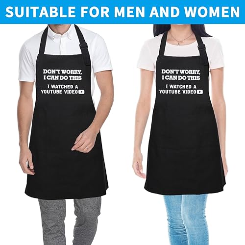 Miniatura 4 de Delantales divertidos para hombres, regalos divertidos personalizados para hombres, delantal de chef para cocinar a la parrilla, regalos para