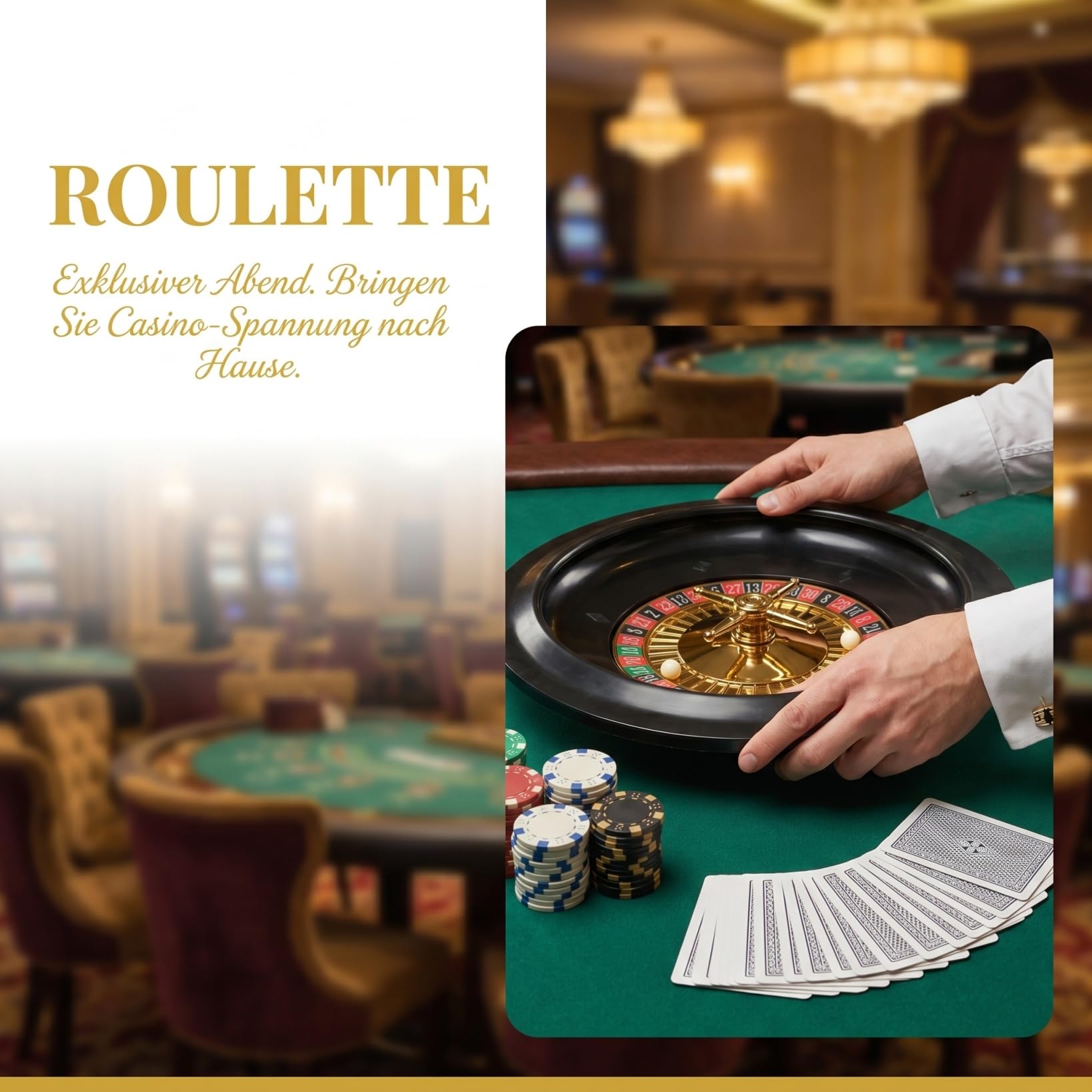 Toyvian Roulette Russe Jeu De Poker Roue Rotative Compacte 10 Pouces Accessoire De Table Léger pour Soirées Entre Amis Et Bars