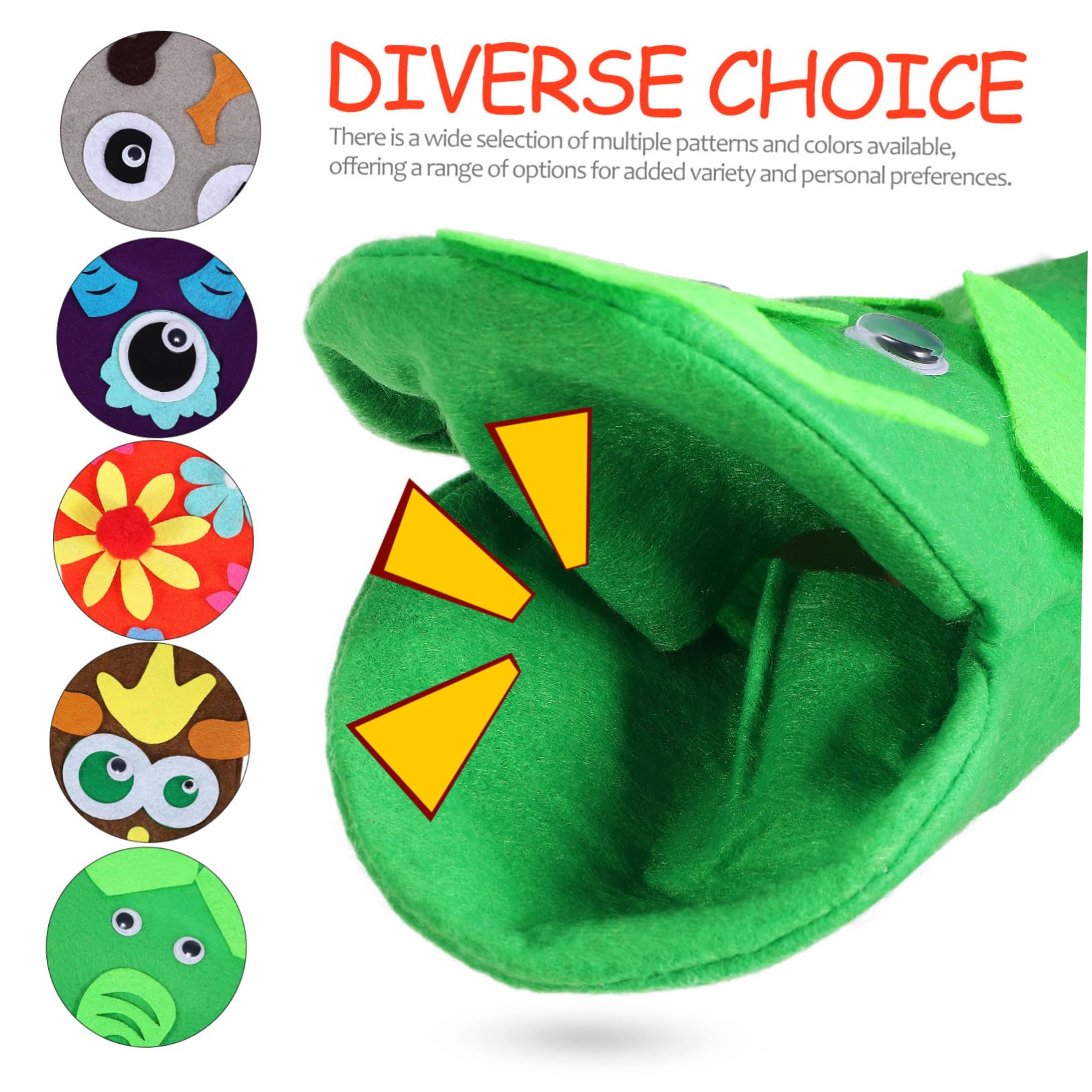 ZUNOXAZ Juego de Marionetas de Mano de Fieltro para Niños Diseños Vibrantes y Confección Fina, Kit de Manualidades Adecuado para Juegos de Rol y Costura Creativa