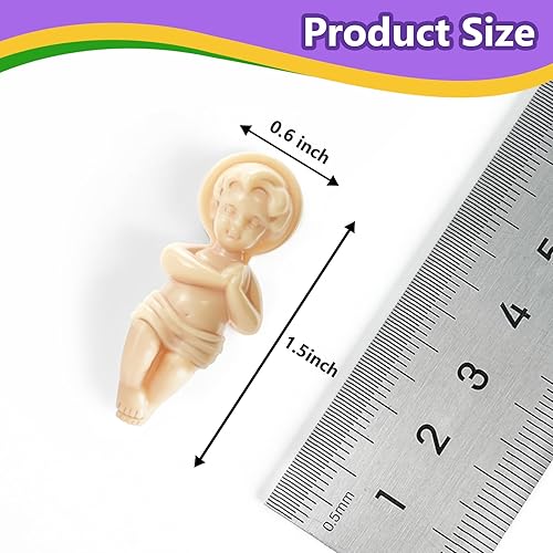 Miniatura 8 de 60 mini muñecas de plástico para bebés de 1 pulgada para regalos de fiesta de baby shower, decoraciones de fiesta, baño de bebé y manualidades