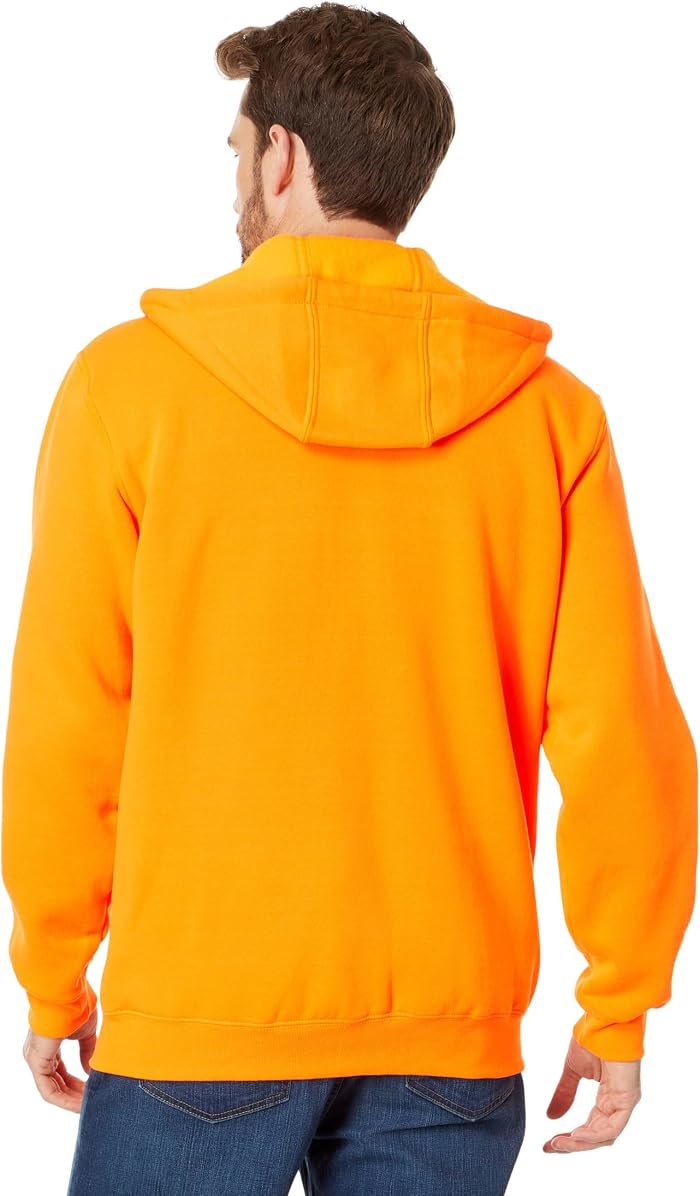 Мужской свитшот Carhartt MW Hooded Zip Front, цвет: Оранжевый — фото 2