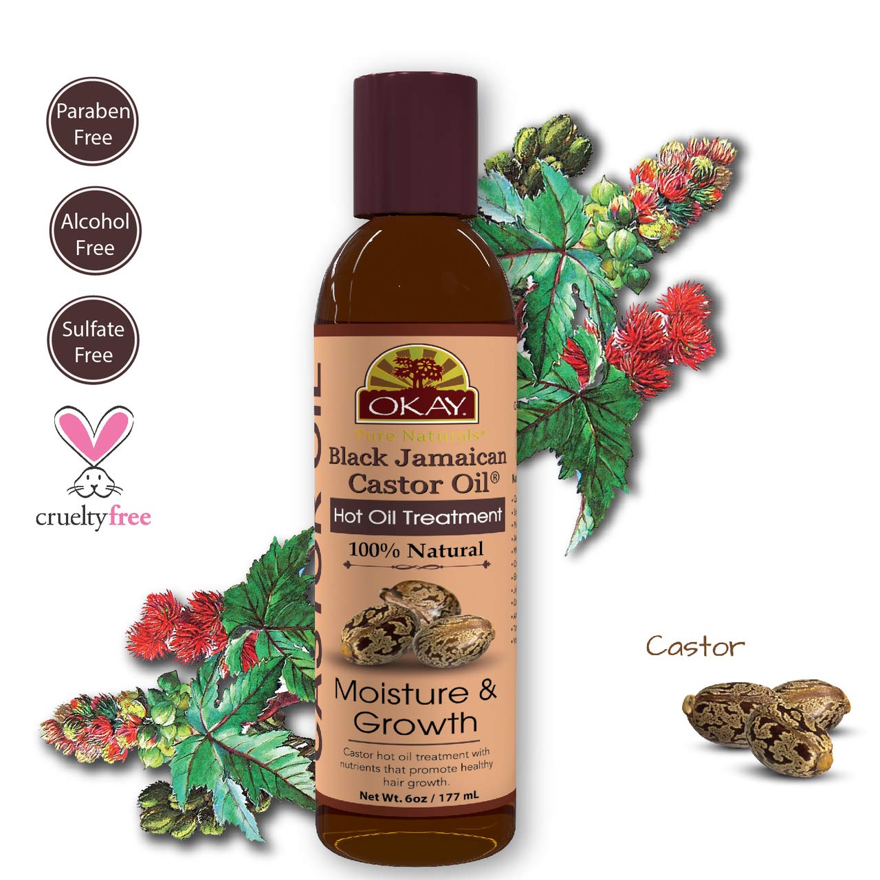 Black Jamaican Castor Oil Hot Oil Treatment Helps With Hair Growth Restores Damaged Hair Silicone,Paraben Free For All Hair Types and Textures Made in USA 6oz : Beauty & Personal Care